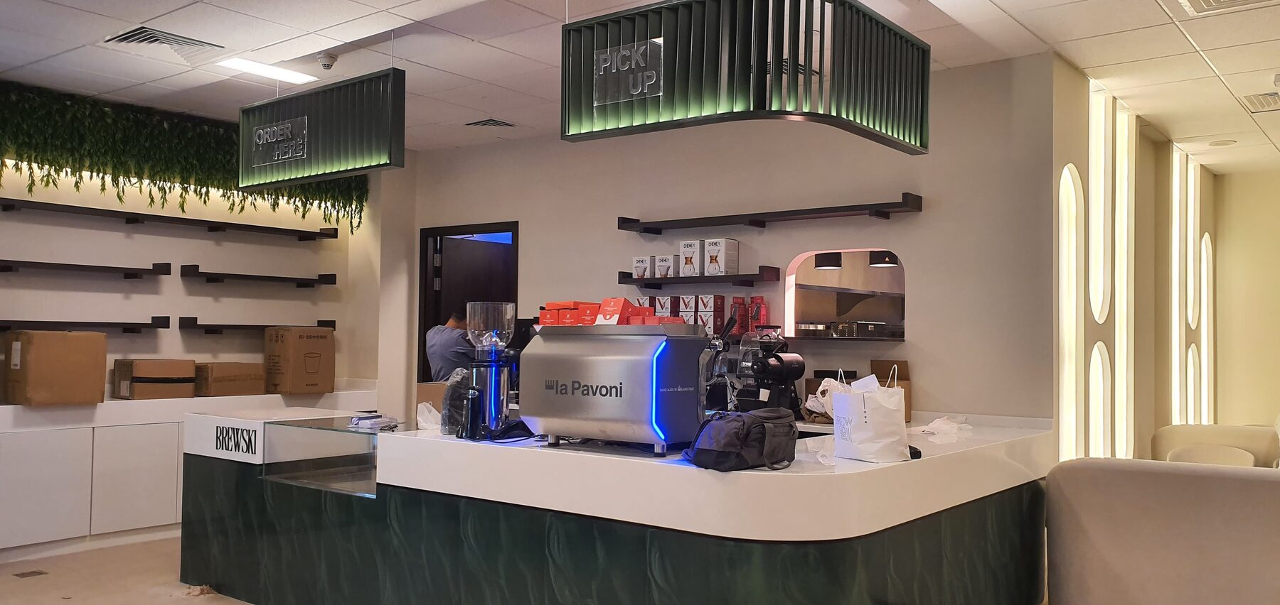 Brewski dining area